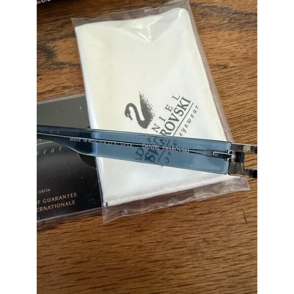 daniel swarovski 23kt gold plate sunglases s567 blue With Case And Box main image 5